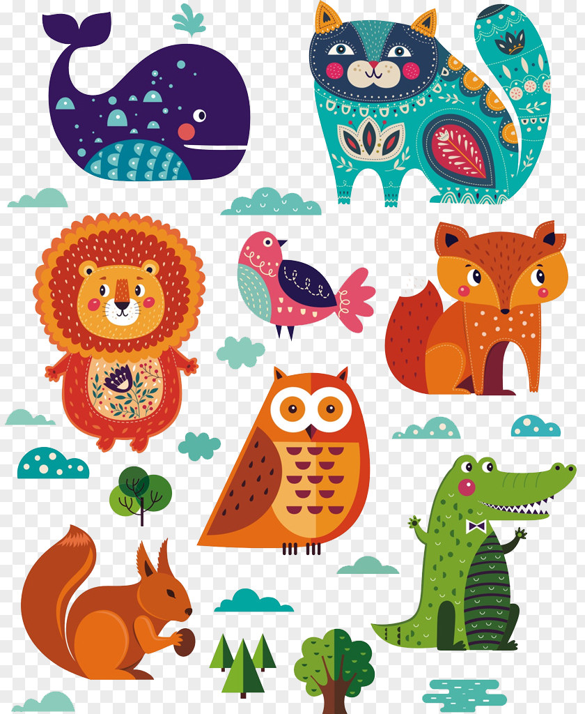 Watercolor Animals PNG animals clipart PNG