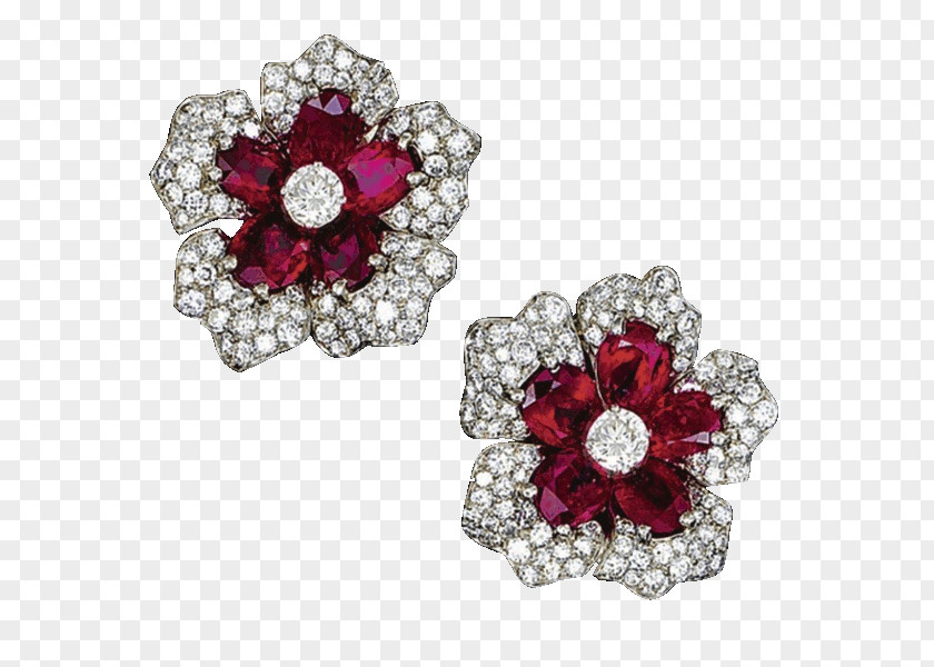 Jewellery Earring Diamond Ruby Gemstone PNG