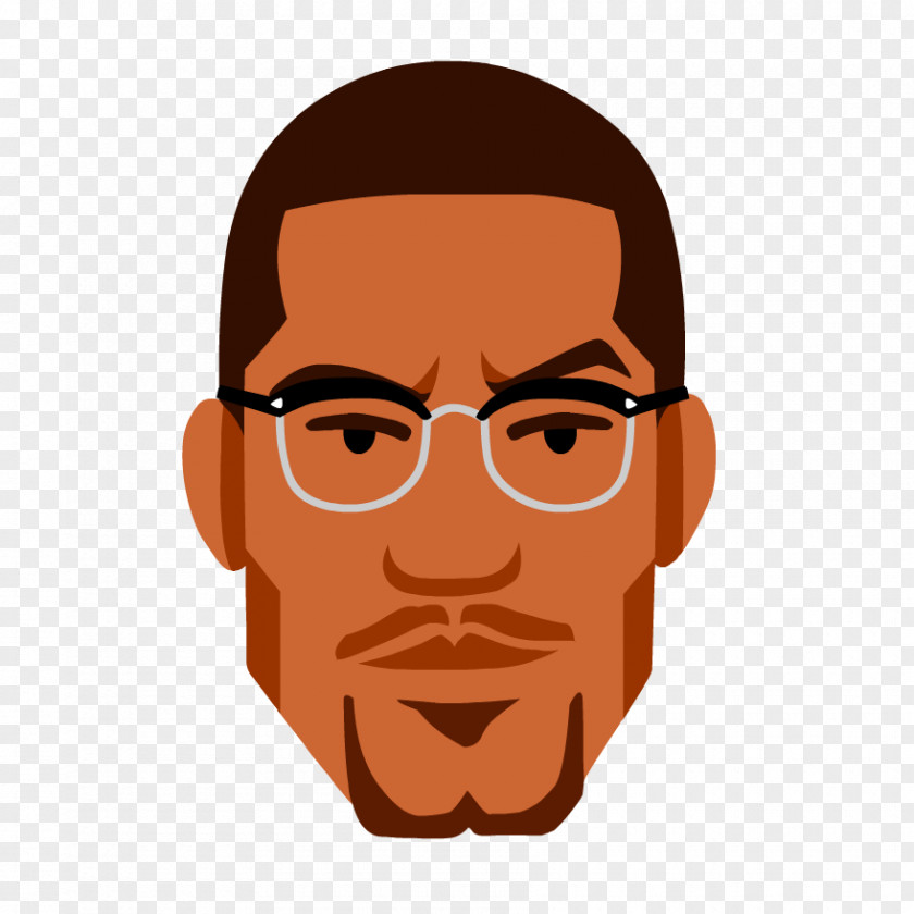 Malcom X Malcolm Cartoon African-American Civil Rights Movement Clip Art PNG