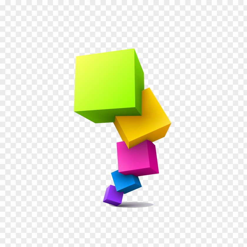 Color Cube Shape Geometry PNG