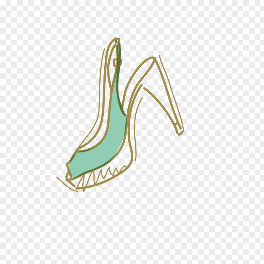Green High Heels Shoe High-heeled Footwear PNG