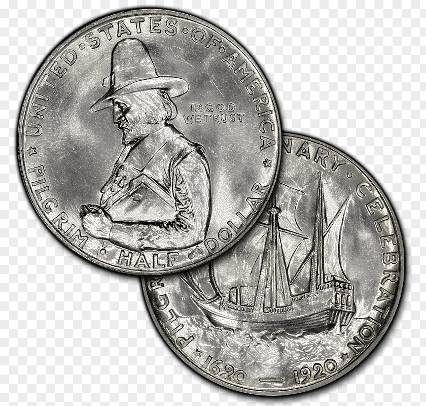 Half Dollar Coin Silver Medal White Nickel PNG