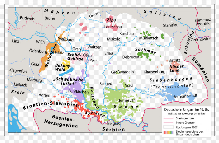 Map Kingdom Of Hungary Austria-Hungary Treaty Trianon Austrian Empire PNG