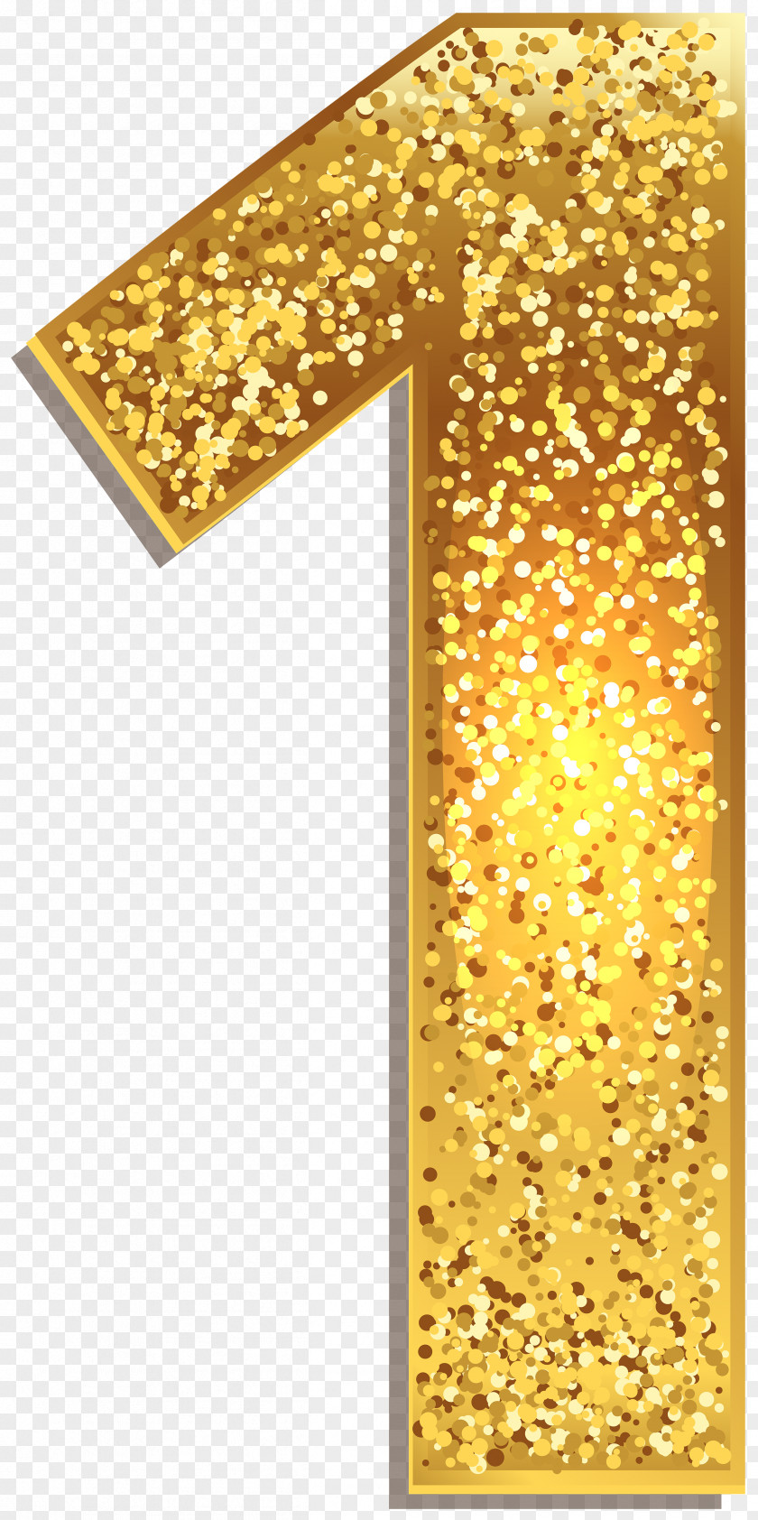 Number One Gold Shining Clip Art Image PNG