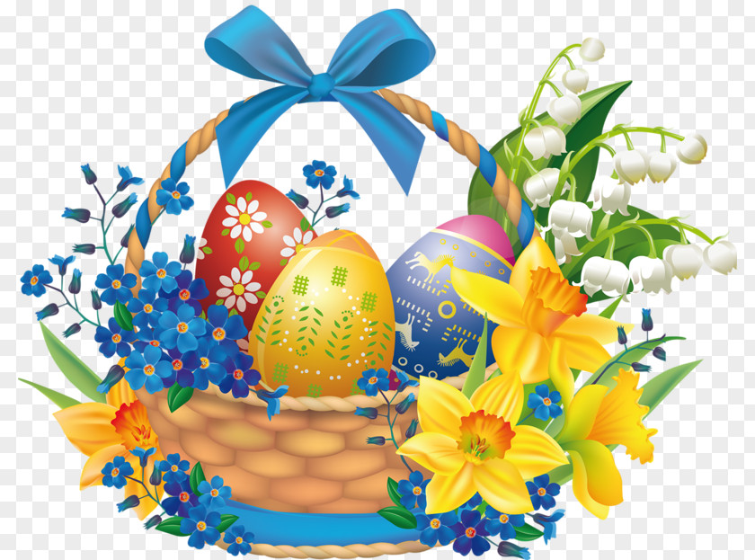 Easter Bunny Basket Egg Clip Art PNG