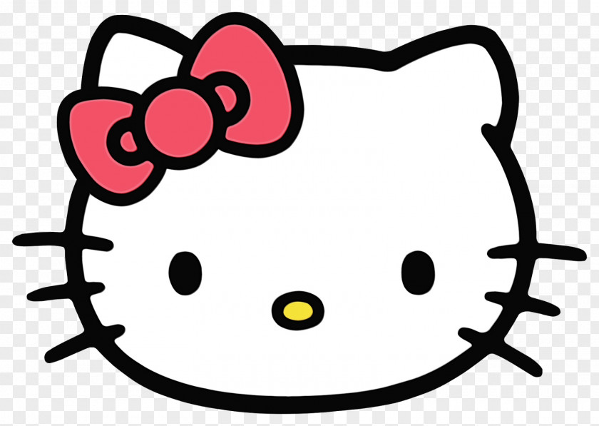 Happy Emoticon Hello Kitty Head PNG