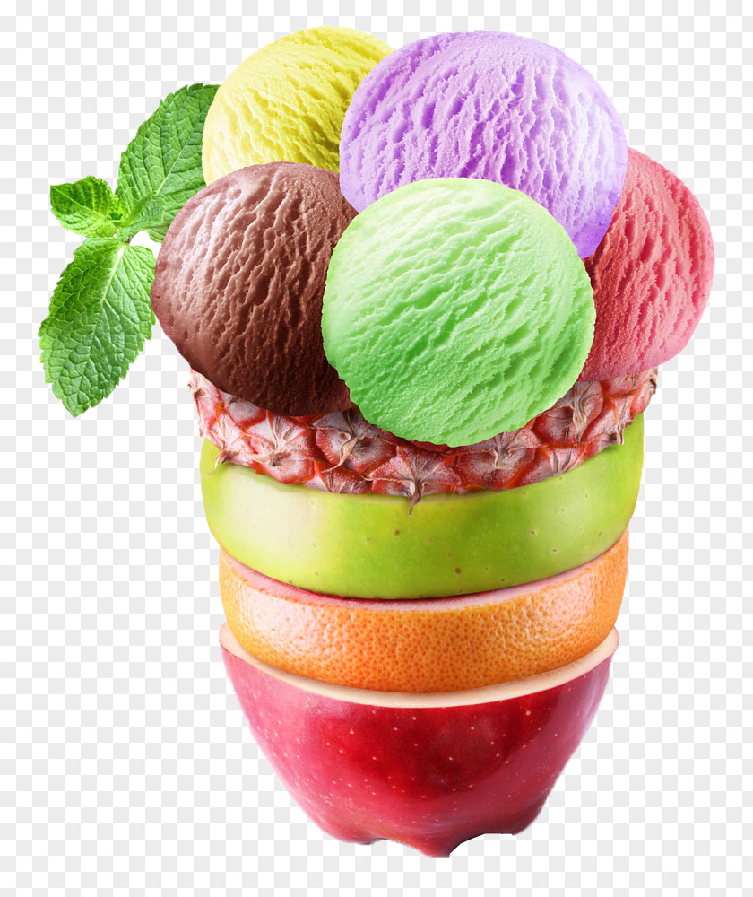 Ice Cream Strawberry Sundae Cone PNG