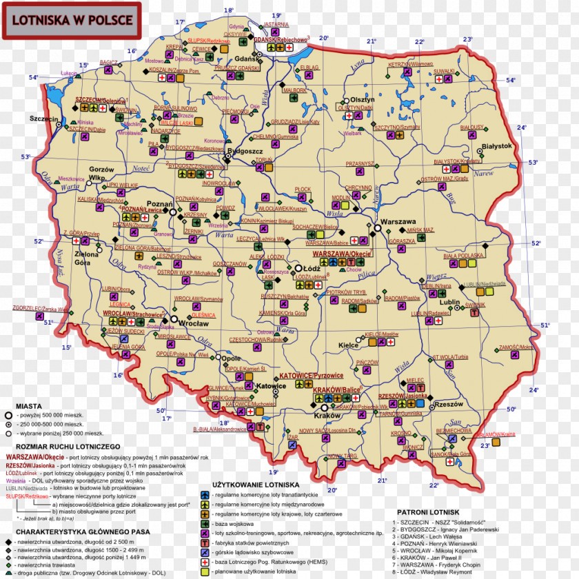 Map Aerodrome Lotniska W Polsce Lotnisko Turosn Flight PNG