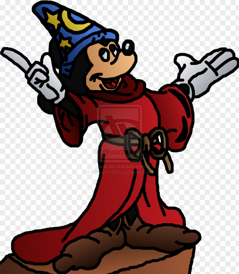 Mickey Mouse Sorcerer Legendary Creature Clip Art PNG