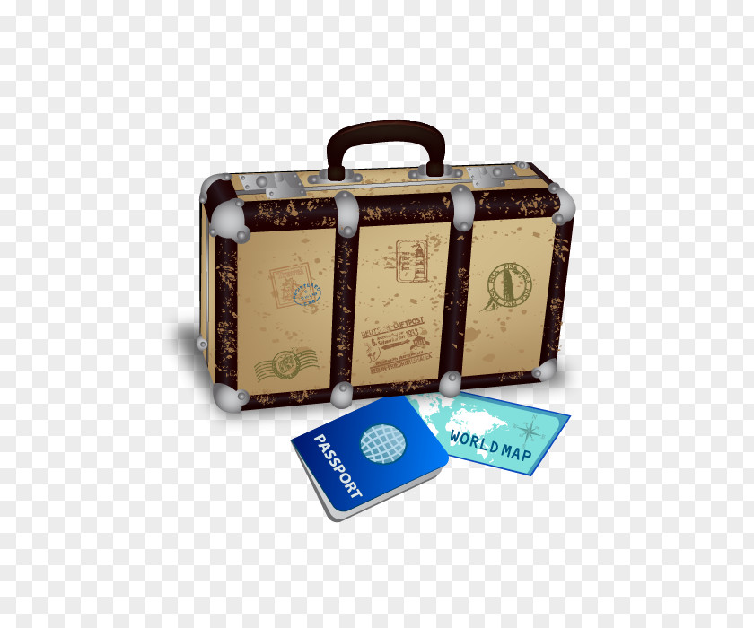 Vector Bag Passport Flight Travel Vacation Baggage PNG