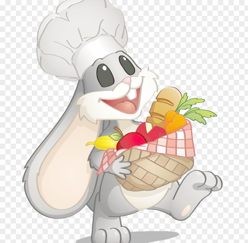 Chef Bunny Rabbit White Illustration PNG