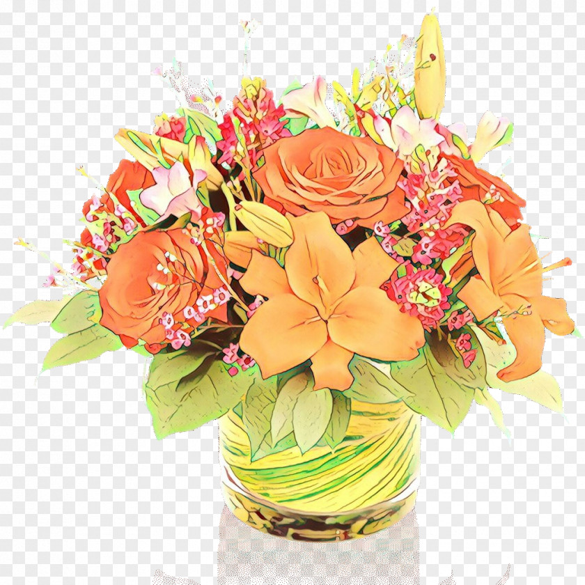Flower Bouquet Floral Design Cut Flowers Orange PNG