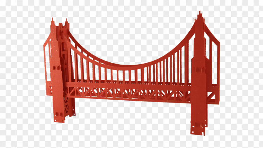 Golden Gate Bridge Suspension Paper Pop Cards PNG
