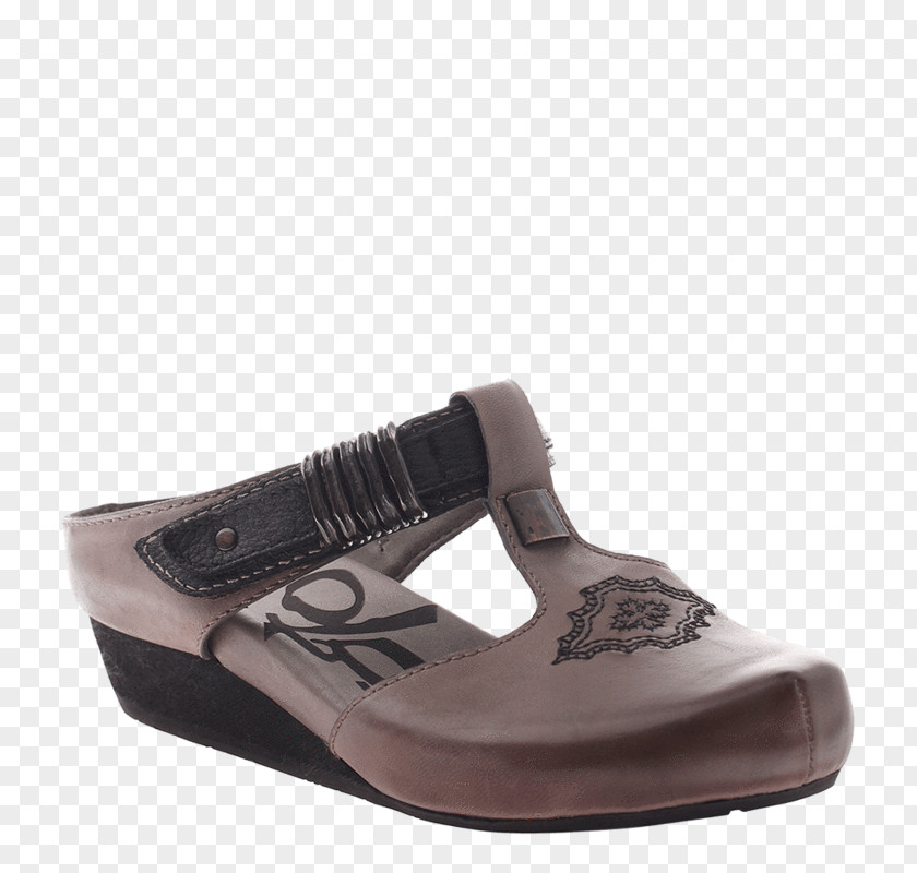 Sandal Wedge Slip-on Shoe Leather Clog PNG