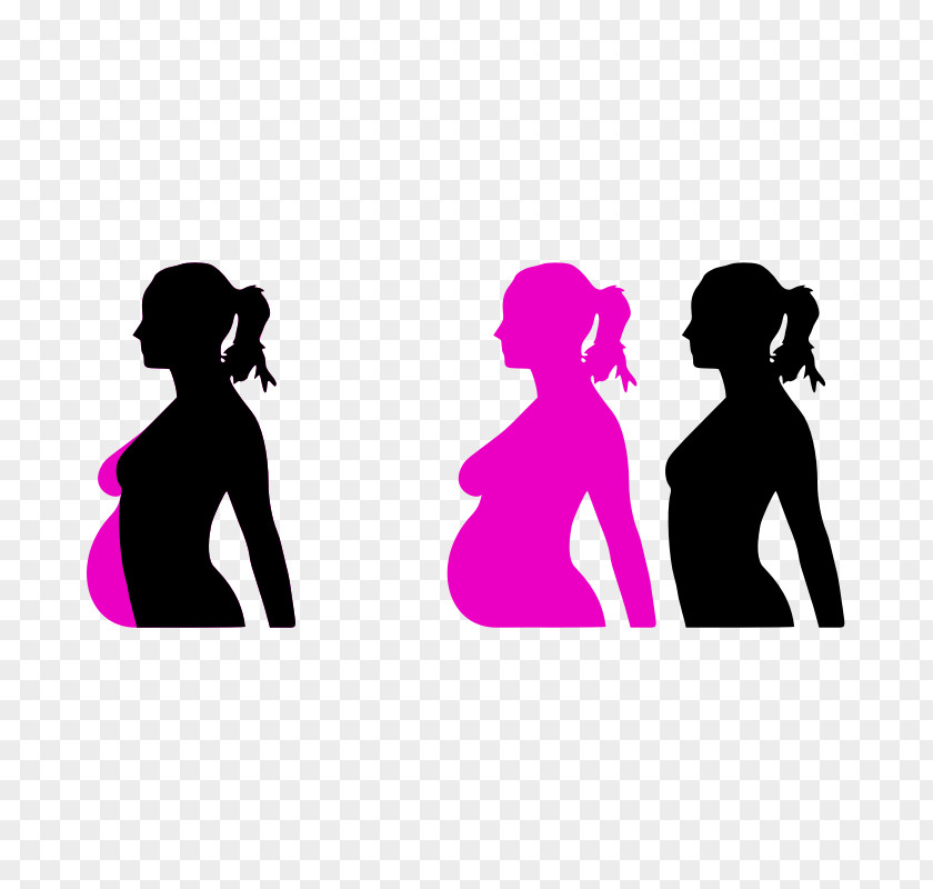 Silhouette Of Pregnant Woman Clipart Pregnancy Clip Art PNG