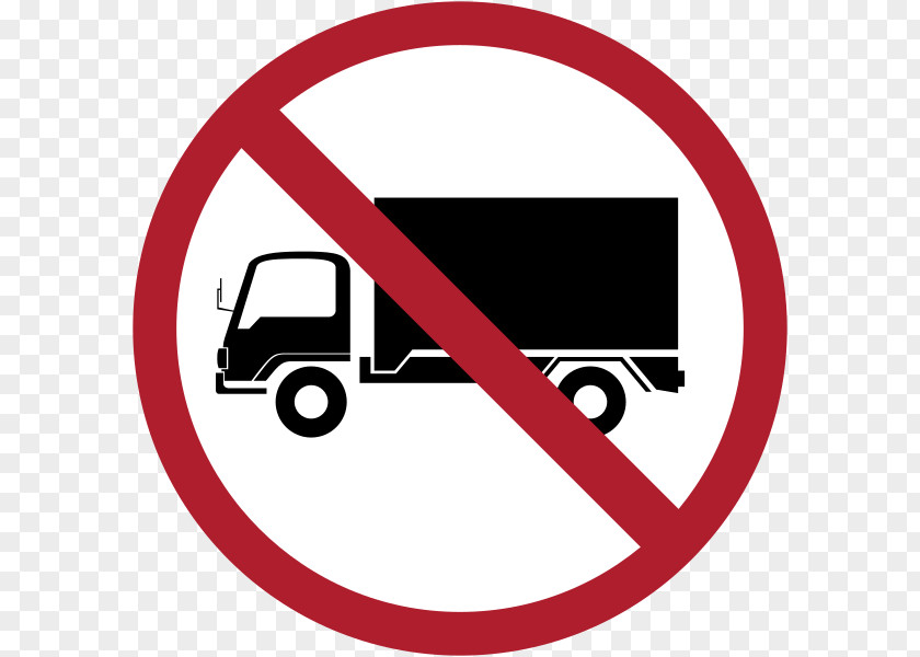 Thailand Prohibitory Traffic Sign Truck Vehicle Road PNG