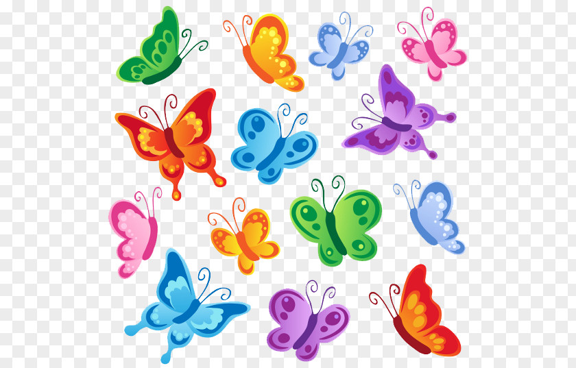 Butterflies Vector Clipart Butterfly Cartoon Clip Art PNG