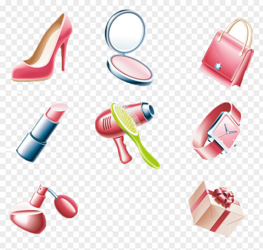 Cartoon Realistic Women Supplies Royalty-free Stock Photography Clip Art PNG