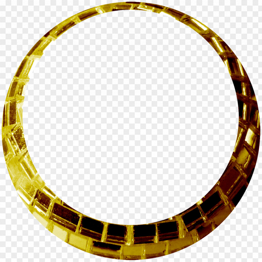 Creative Golden Ring Metal Circle Gold PNG