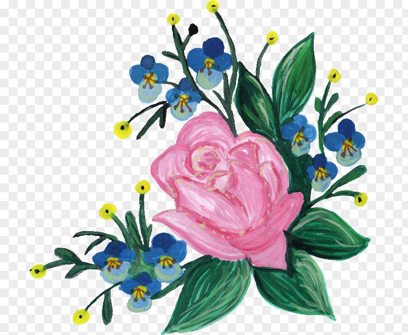 Flower Paint Cut Flowers Floral Design Art Bouquet PNG