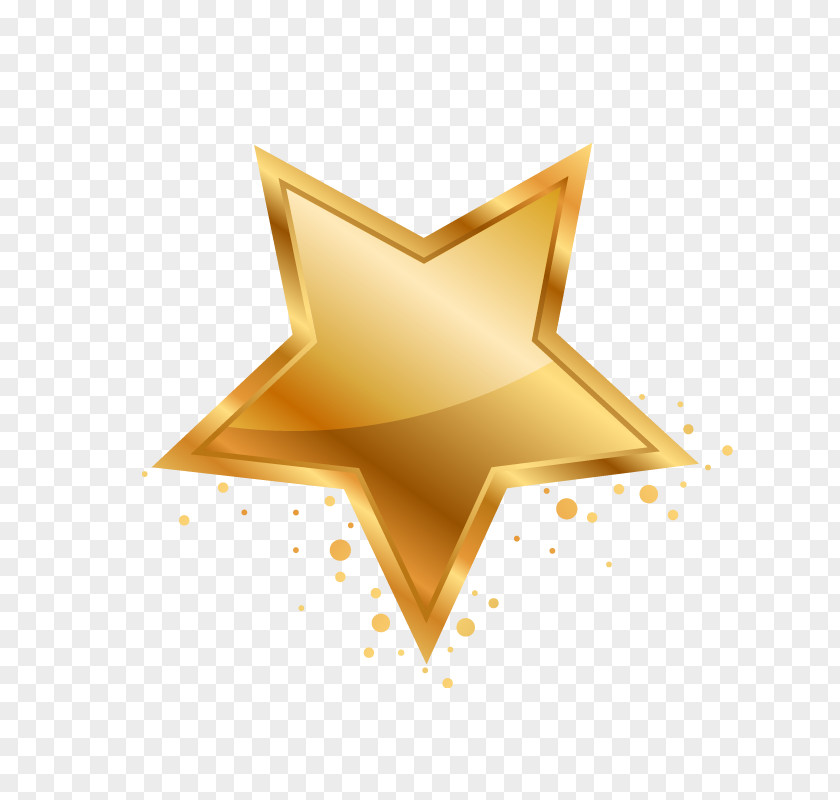 Gold Five-pointed Star PNG five-pointed star clipart PNG