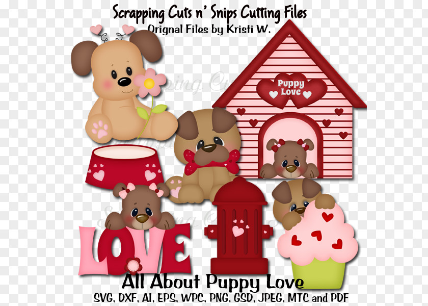 Puppy Love Gift Clip Art PNG