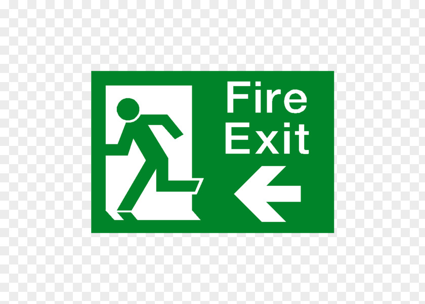 Arrow Emergency Exit Sign Fire Escape Extinguishers Sticker PNG