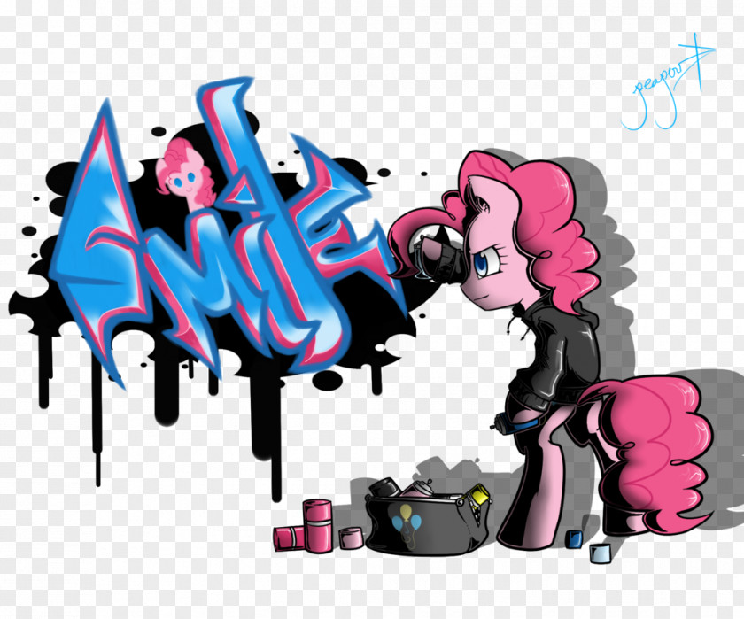 Graffiti Art Wall Pinkie Pie Fandom Fan PNG