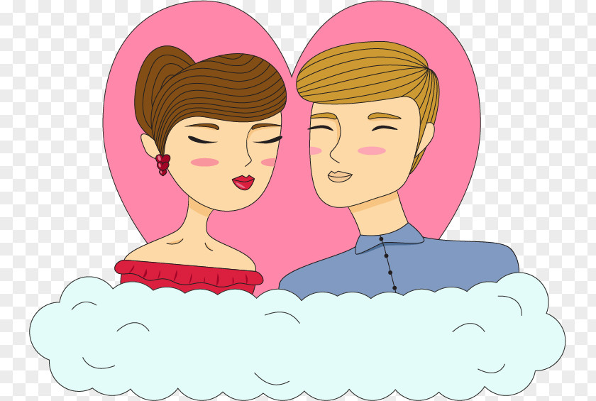Vector Cartoon Couple Cute Valentine's Day Love Romance Significant Other PNG
