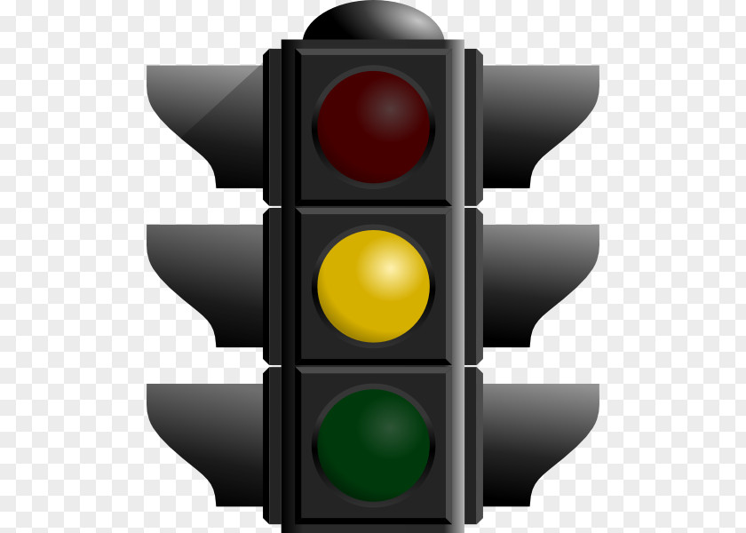 Amber Traffic Light Sign Clip Art PNG