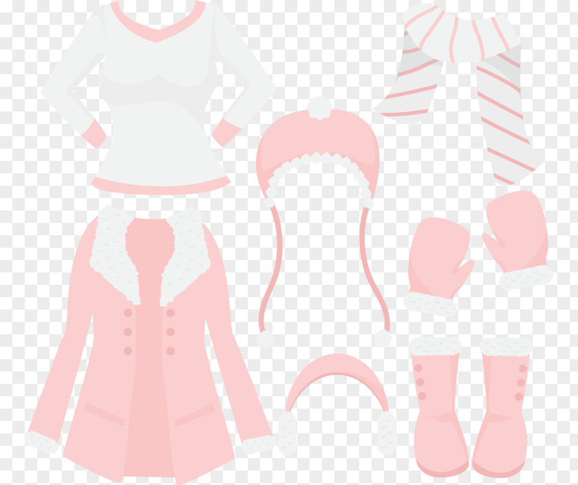 Pink Ladies Winter Sleeve Skin Textile Uniform Illustration PNG