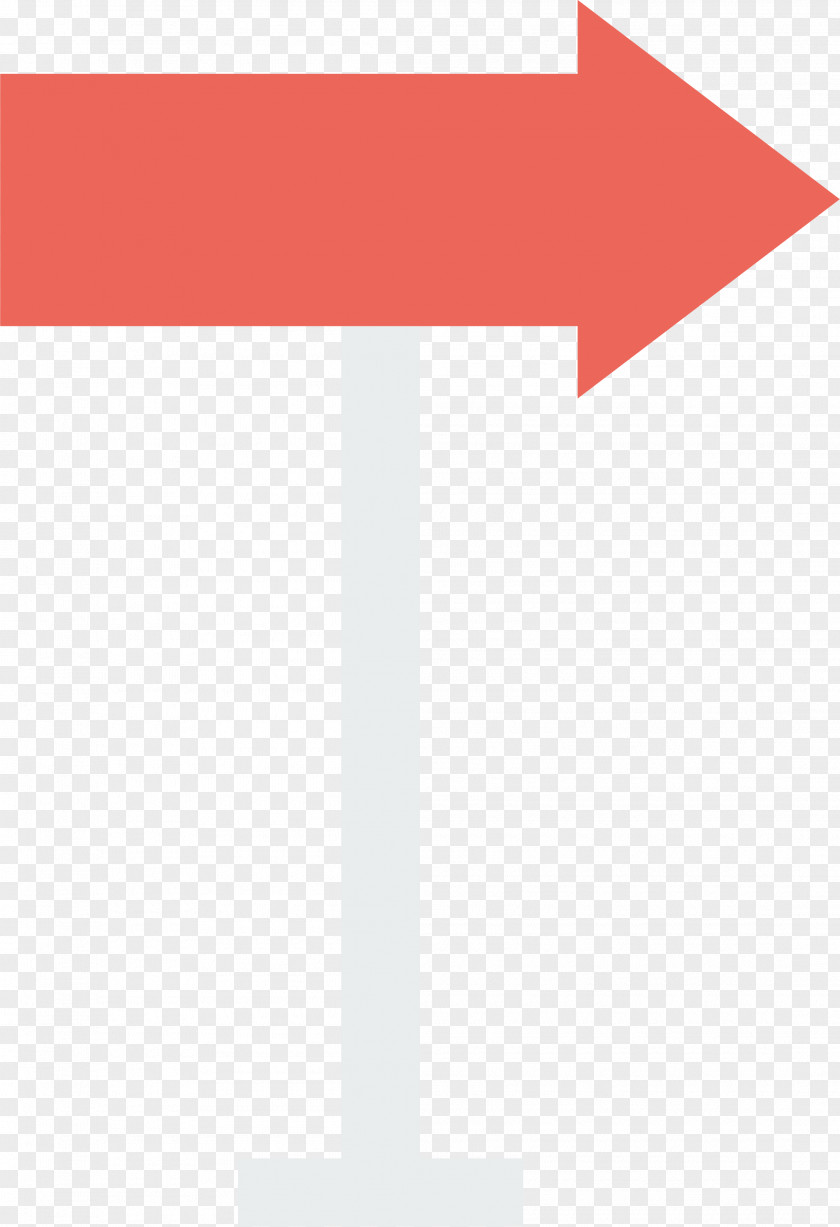 Red Right Arrow Line Angle Point PNG