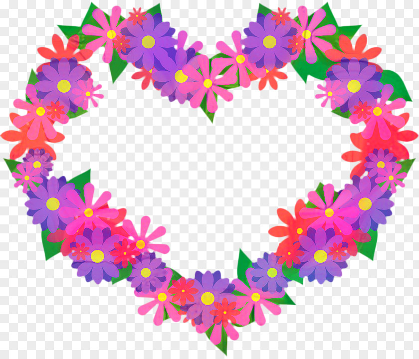 Wreath Flower Valentines Day Heart PNG