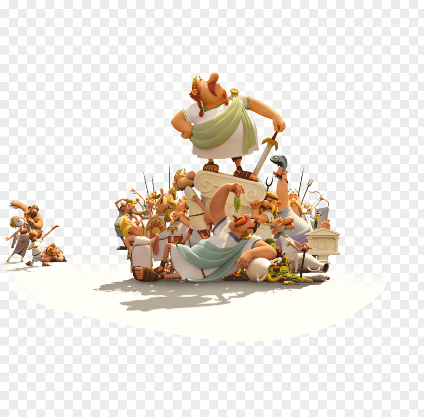 Asterix Und Obelix The Mansions Of Gods 50 BC Figurine Poster PNG