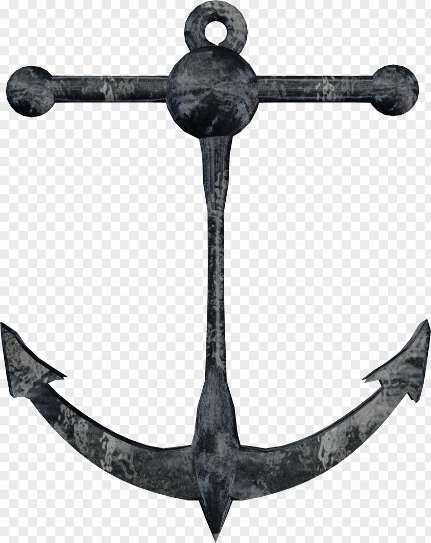 Black Yacht Anchored Deep Sea Anchor Ship Symbol Icon PNG