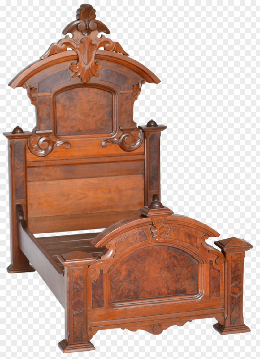 China Doll Bed Frame Bedside Tables Antique Victorian Furniture PNG
