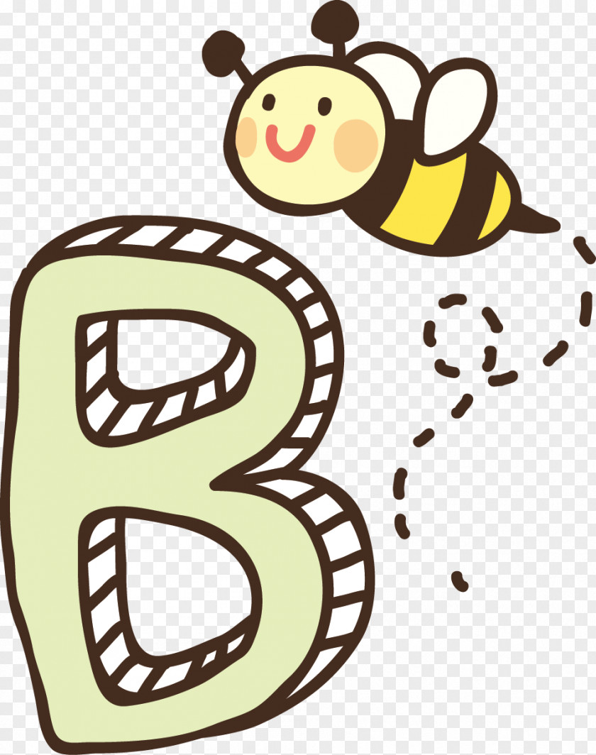 Letters B And Bees Bee Letter Clip Art PNG