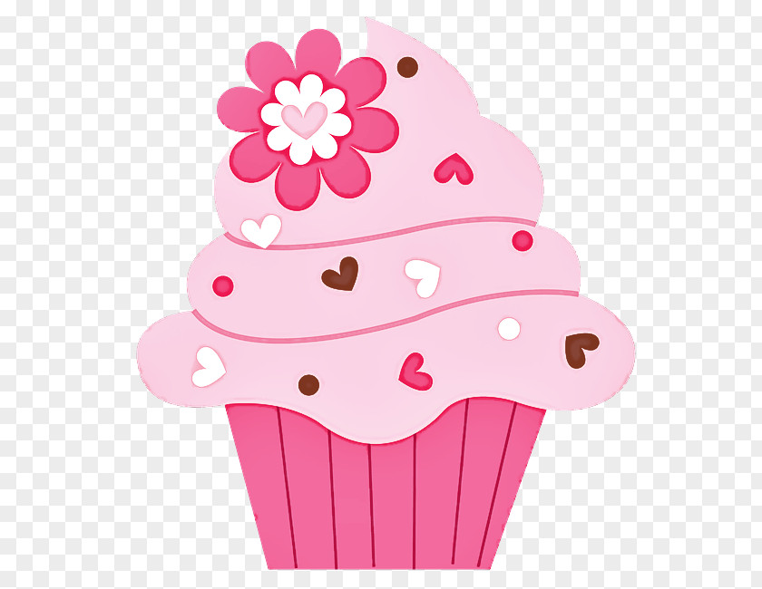 Pink Baking Cup Cupcake Dessert Food PNG