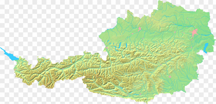 Topo Austria Vector Map PNG