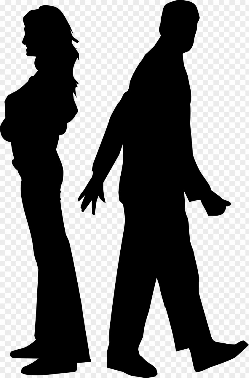 Fighting Picture Silhouette Couple Marriage PNG