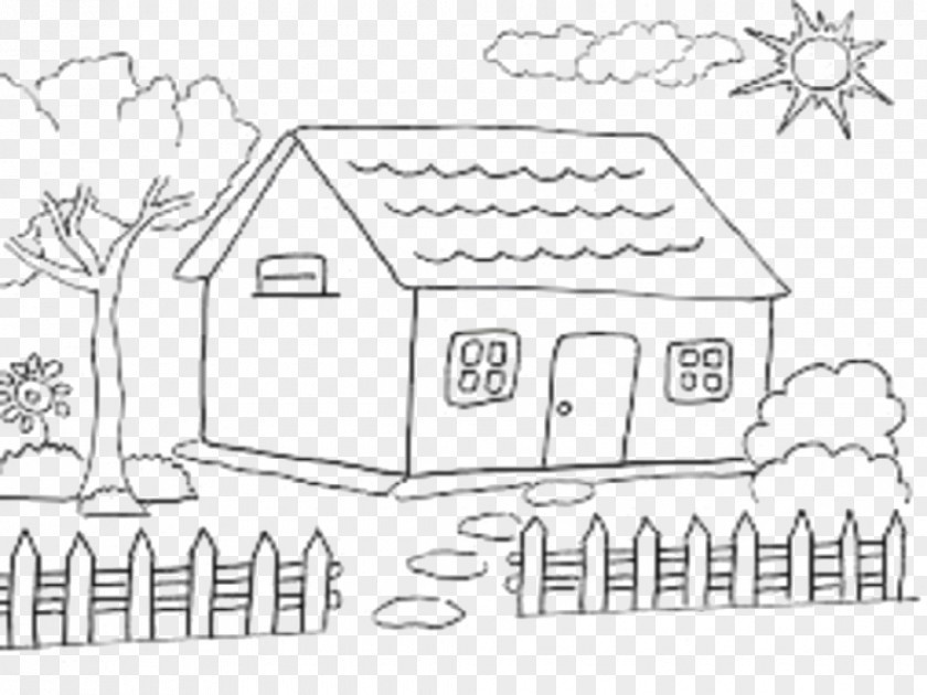 House Drawing Coloring Book Child PNG