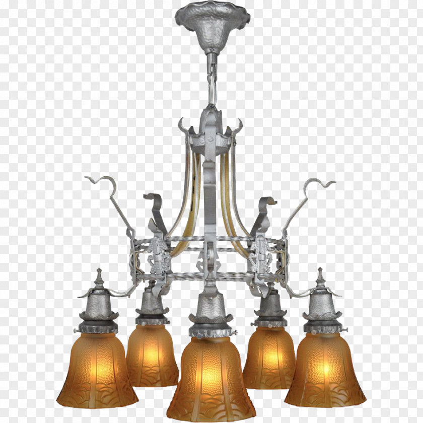 Light Chandelier Arts And Crafts Movement PNG