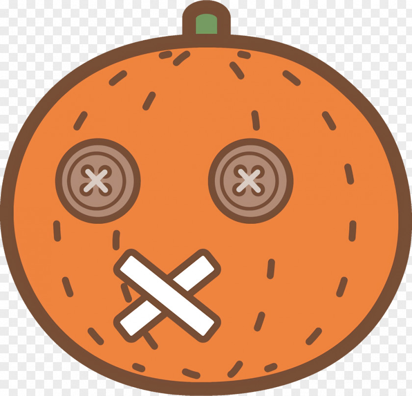 Orange Pumpkin Jack-o-Lantern Halloween Carved PNG