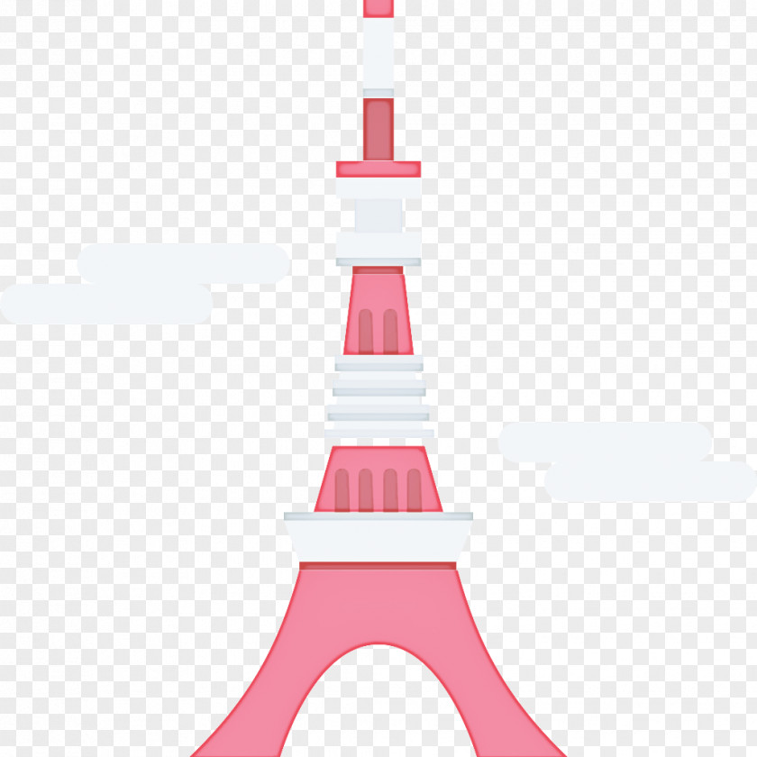 Steeple Tower Pink Background PNG