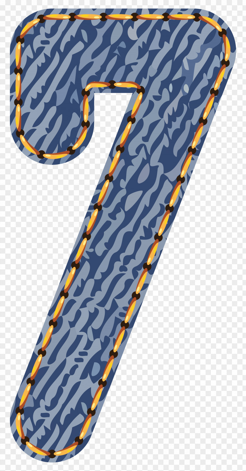 Jeans Number Seven Clipart Picture Yellow Pattern PNG