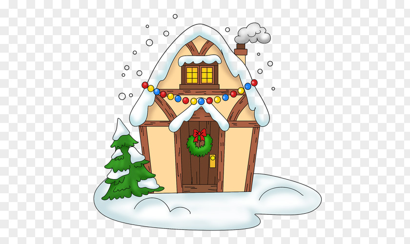 Drawing House Gingerbread Santa Claus Christmas Tree Ornament PNG