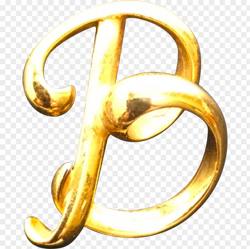 Gold Letter Gold-filled Jewelry Metal Brooch Colored PNG