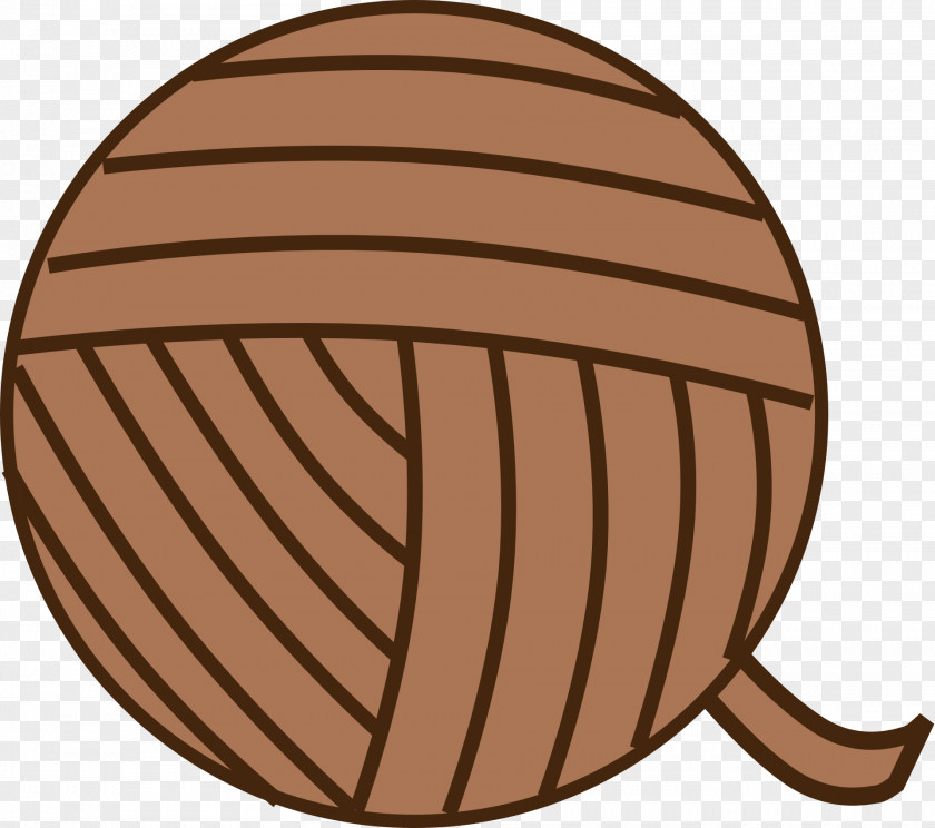 Brown Yarn Wool Knitting Clip Art PNG