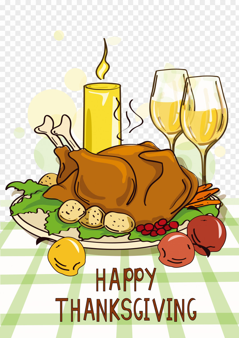 Chicken Turkey Meat Thanksgiving Dinner Cartoon PNG