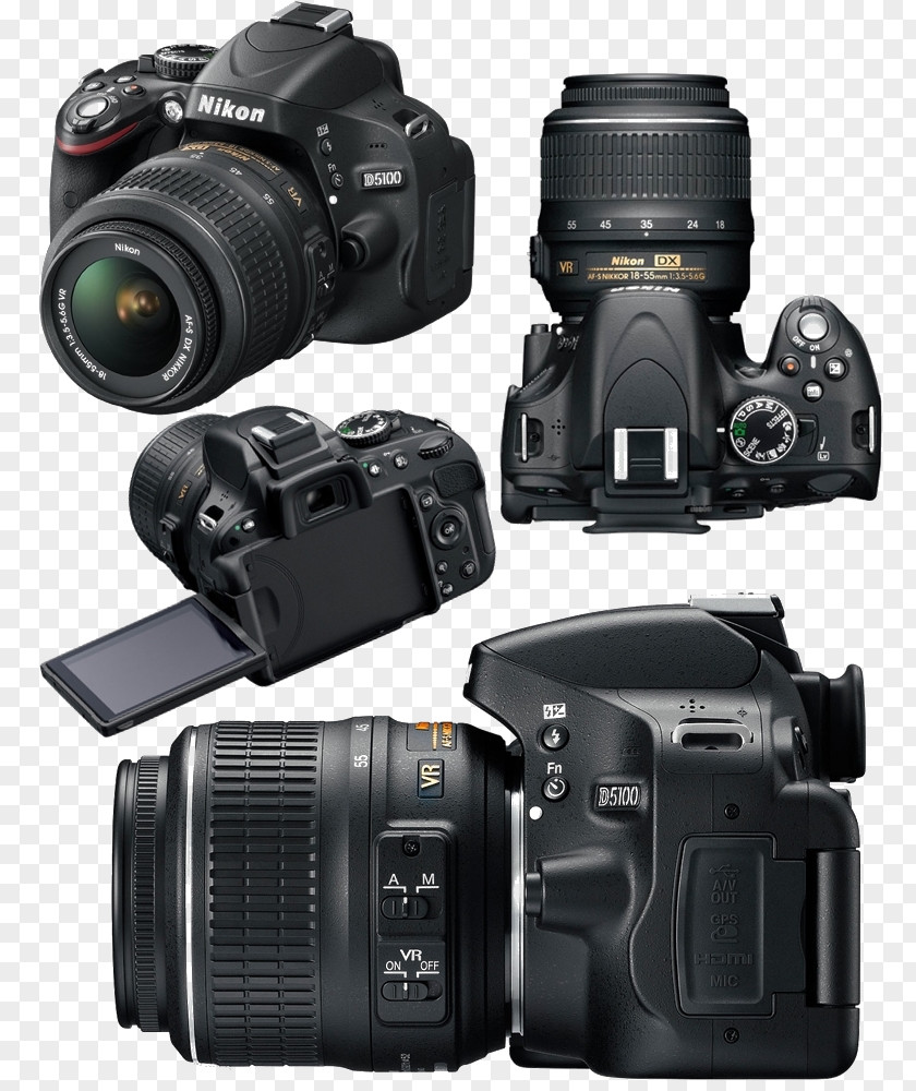Nikon D5100 D3100 Digital SLR Single-lens Reflex Camera PNG